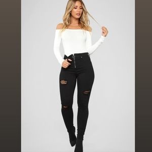 Fashion nova off shoulder bodysuit